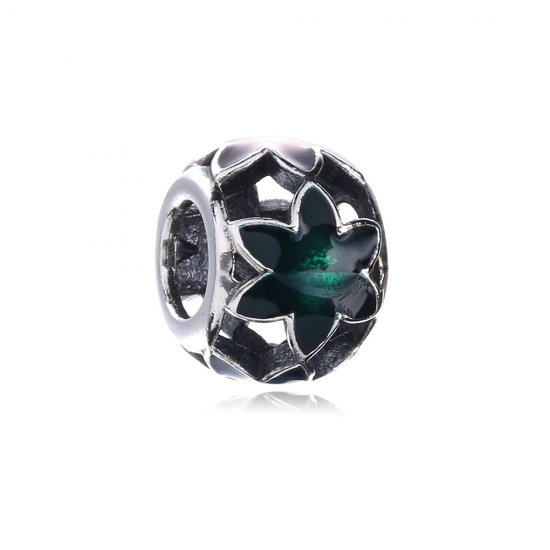 Charm berloques Pandora de prata Folha  Clique na imagem para fechar