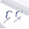 Brincos Petit Padrão de Estrela Azul estilo Pandora - SCE1029