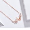 Colar Borboleta Dançante estilo Pandora Rose - BSN053
