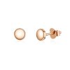 Brincos Petit Feijão Simples estilo Pandora Rose - SCE705-C
