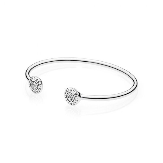Bracelete Brilho PANDORA Rígido Aberto - 590528CZ  Clique na imagem para fechar