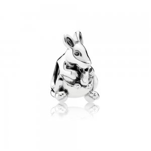Charm berloques Pandora de prata Canguru e Bebê