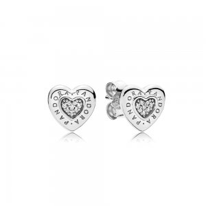 Brinco Coração PANDORA Signature - 297382CZ Brinco Coração PANDORA Signature - 297382CZ