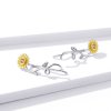 Brincos Petit Dois tons Margarida Fresca estilo Pandora - BSE394