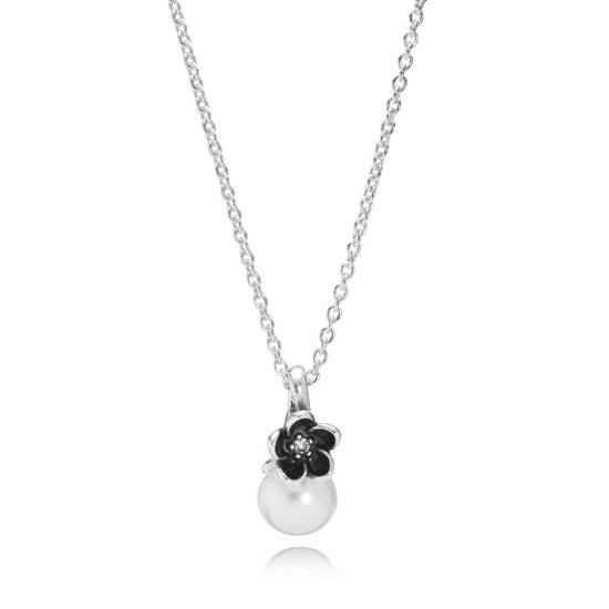 Colar PANDORA de Prata com Pendente Dama da Noite - 390363P  Clique na imagem para fechar
