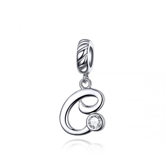 Charm Pendente Letra C estilo Pandora - SCC1183-C  Clique na imagem para fechar