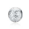 Charm Talão com textura estilo Pandora - SCC1245 Charm Talão com textura estilo Pandora - SCC1245