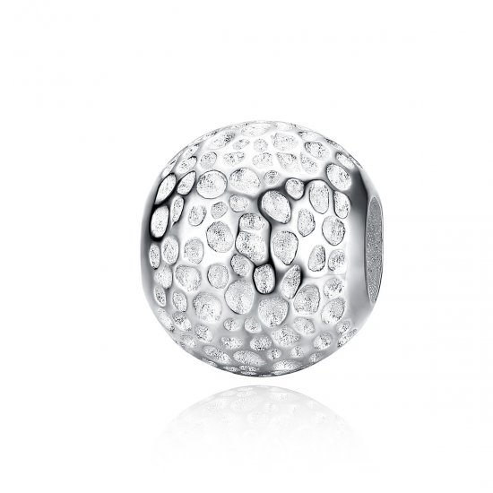 Charm Talão com textura estilo Pandora - SCC1245  Clique na imagem para fechar