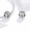 Charm Flores com orifícios, letra E estilo Pandora - SCC1444-E