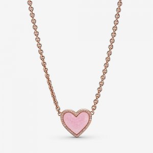 Colar Coração Rosa Espiral Pandora Rose™ - 389279C01 Colar Coração Rosa Espiral Pandora Rose™ - 389279C01