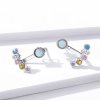 Brincos Petit Bolhas Coloful estilo Pandora - BSE392