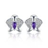 Brincos Petit Orquídea Borboleta estilo Pandora - BSE036