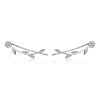 Brincos Petit Folhas Brilhantes estilo Pandora - SCE266 Brincos Petit Folhas Brilhantes estilo Pandora - SCE266
