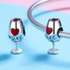 Charm Taça de vinho tinto estilo Pandora - SCC788