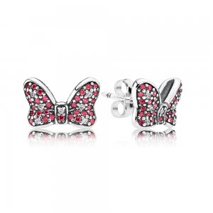 Brincos Pandora de prata Arco Espumante de Minnie Brincos Pandora de prata Arco Espumante de Minnie