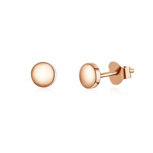 Brincos Petit Feijão Simples estilo Pandora Rose - SCE705-C Brincos Petit Feijão Simples estilo Pandora Rose - SCE705-C