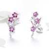 Brincos Petit Flor de pêssego estilo Pandora - BSE040