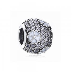 Charm berloques Pandora de prata Prado de prímula Charm berloques Pandora de prata Prado de prímula