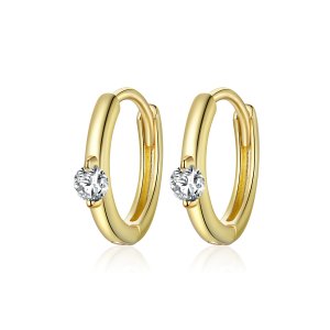 Brinco Argolas Diamante brilhante estilo Pandora - SCE1050-B