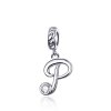 Charm Pendente Letra P estilo Pandora - SCC1183-P Charm Pendente Letra P estilo Pandora - SCC1183-P