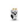 Conta Cisnes & Coração, Prata e Ouro 14k Pandora - 799315C00