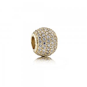 Charm berloques PANDORA de Ouro Pavê Charm berloques PANDORA de Ouro Pavê