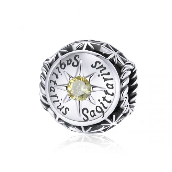 Charm Sagitário Brilhante estilo Pandora - SCC1725-9  Clique na imagem para fechar