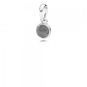 Charm Pendente PANDORA Gota de Pedra da Lua Cinza Junho - 390396MSG Charm Pendente PANDORA Gota de Pedra da Lua Cinza Junho - 390396MSG