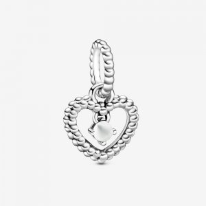 Charm Pendente Coração Branco - Mês De Abril - 798854C04