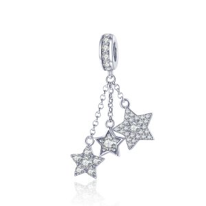 Charm Pendente Pentagramas estilo Pandora - SCC881 Charm Pendente Pentagramas estilo Pandora - SCC881