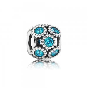 Charm PANDORA de Prata Vazado Brilho Verde Água - 791296MCZ