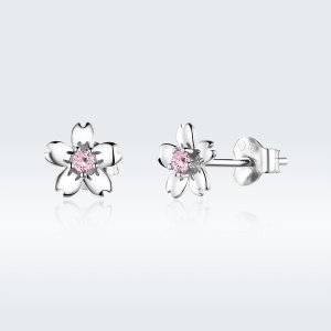 Brincos Petit Daisy Flower Stud estilo Pandora - SCE784