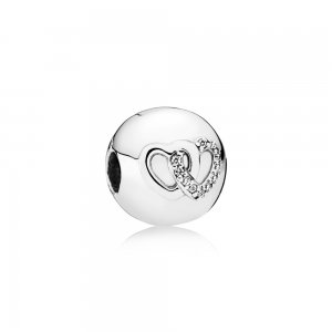 Clipe PANDORA Ligados pelo Coração - 792150CZ Clipe PANDORA Ligados pelo Coração - 792150CZ