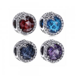 Charm PANDORA Floco de Neve Radiante Azul - 796358NTB Charm PANDORA Floco de Neve Radiante Azul - 796358NTB