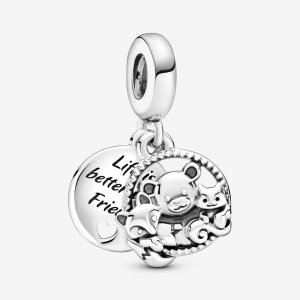 Charm Pendente Urso, Raposa e Esquilo Pandora - 799078C00 Charm Pendente Urso, Raposa e Esquilo Pandora - 799078C00