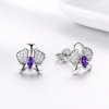 Brincos Petit Orquídea Borboleta estilo Pandora - BSE036