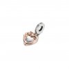 Charm Pendente Flor Rosa E Coração - 789290C01