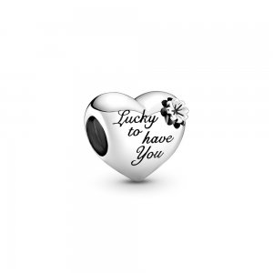 Charm De Coracao Mae_Sorte De Ter Voce Pandora - 799364C00 Charm De Coracao Mae_Sorte De Ter Voce Pandora - 799364C00