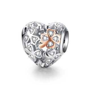 Charm Trevo-de-quatro-folhas estilo Pandora - SCC1248 Charm Trevo-de-quatro-folhas estilo Pandora - SCC1248