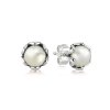 Brinco PANDORA de Prata e Pérola Branca - 290533P