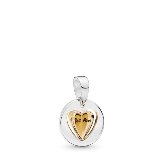 Charm Pendente Coração dourado da mamãe Pandora - 767774  Clique na imagem para fechar