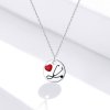 Colar Anjo de branco Estetoscópio amor estilo Pandora - SCN426