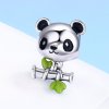 Charm Panda adora comer bambu estilo Pandora - SCC325