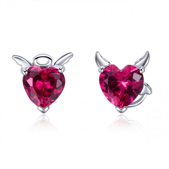 Brincos Petit Anjo e demônio estilo Pandora - SCE414  Clique na imagem para fechar