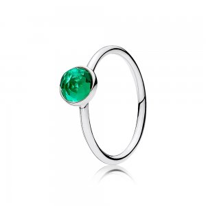 Anel PANDORA Gota de Cristal Verde - Maio - 191012NRG Anel PANDORA Gota de Cristal Verde - Maio - 191012NRG