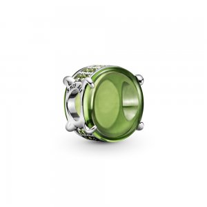 Conta Cabochon Verde Pandora - 799309C02 Conta Cabochon Verde Pandora - 799309C02