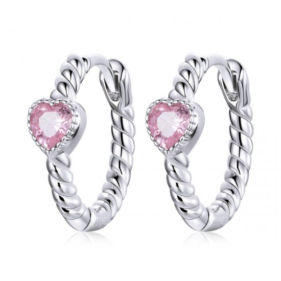 Brinco Argolas Amor puro estilo Pandora - SCE1081  Clique na imagem para fechar