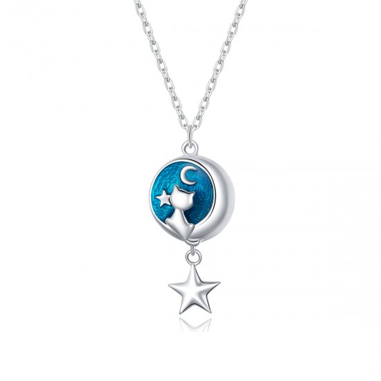 Colar Lua e gato life Pandora - SCN422  Clique na imagem para fechar