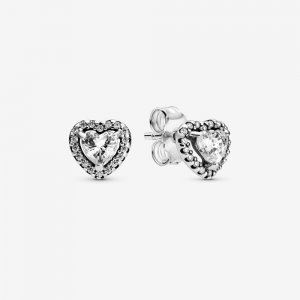 Brincos Elevated Heart Pandora - 298427C01 Brincos Elevated Heart Pandora - 298427C01