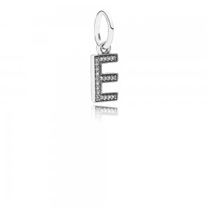 Pingente PANDORA de Prata Brilhante Letra E - 791317CZ